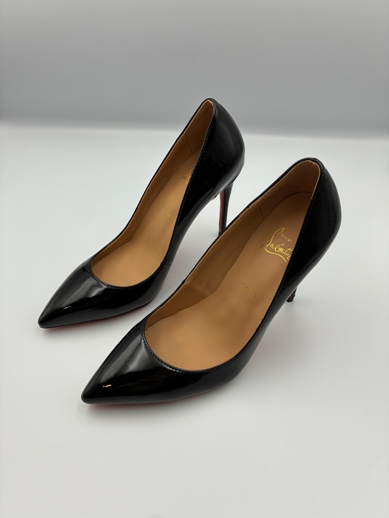 Christian Louboutin Shoes - Christian Louboutin La Pigalle 100mm Black Patent Leather Pumps Heels.